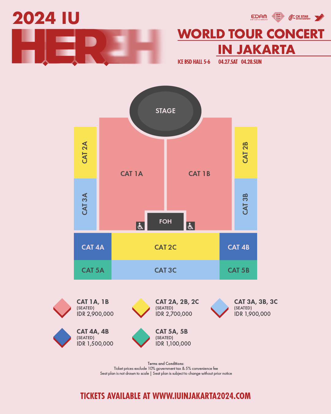 Seat Plan dan Harga Tiket Konser